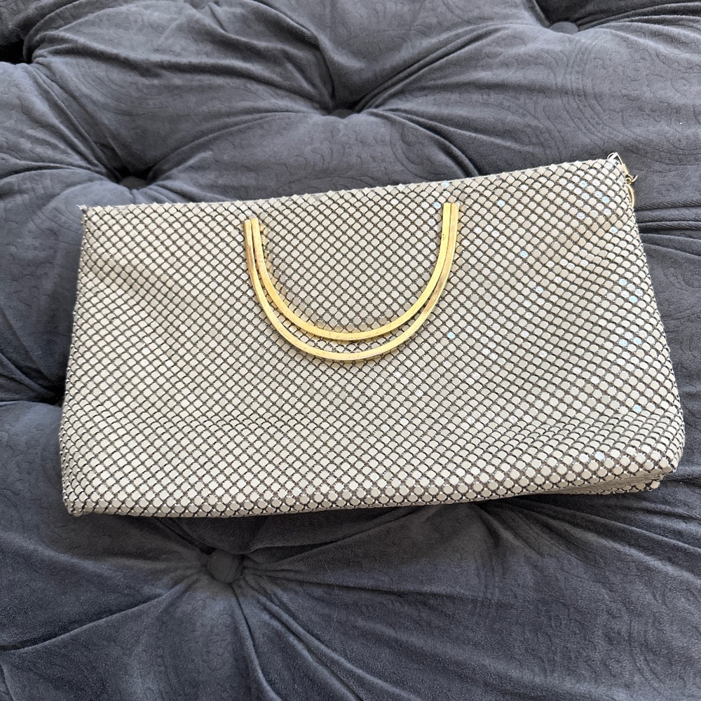 Vintage Shimmering cream Mesh Clutch by Michael